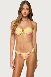 Zara Floral Bandeau Bikini Top